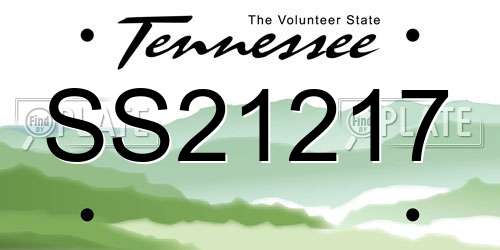 SS21217 Tennessee License Plate
