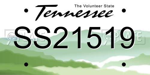 SS21519 Tennessee License Plate