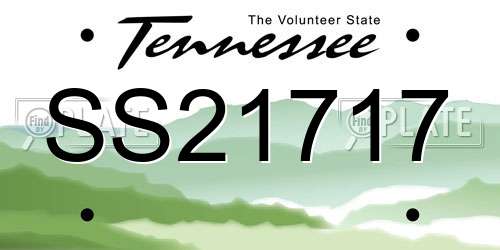 SS21717 Tennessee License Plate