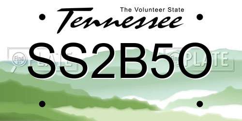 SS2B5O Tennessee License Plate