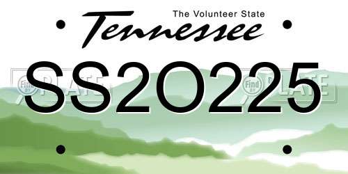 SS2O225 Tennessee License Plate