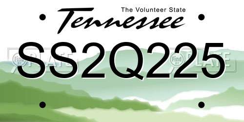 SS2Q225 Tennessee License Plate