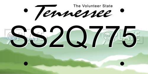 SS2Q775 Tennessee License Plate