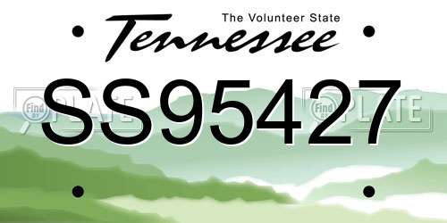 SS95427 Tennessee License Plate
