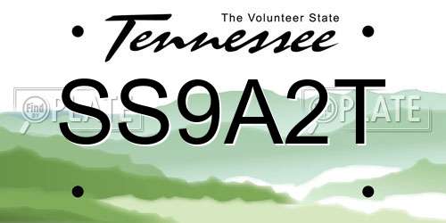 SS9A2T Tennessee License Plate