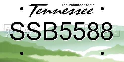 SSB5588 Tennessee License Plate