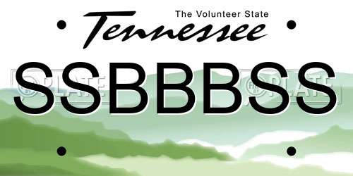 SSBBBSS Tennessee License Plate