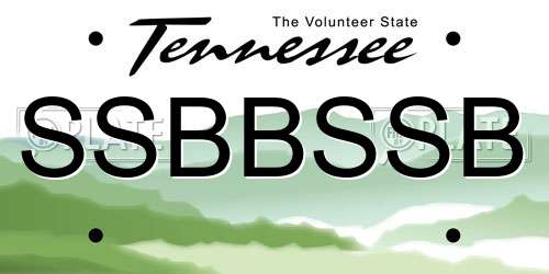 SSBBSSB Tennessee License Plate
