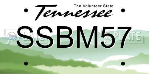 SSBM57 Tennessee License Plate