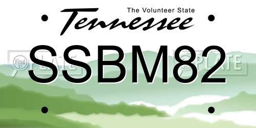 SSBM82 Tennessee License Plate