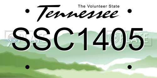 SSC1405 Tennessee License Plate