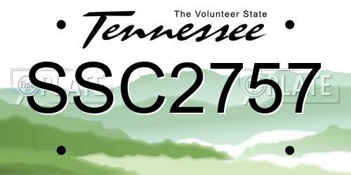 SSC2757 Tennessee License Plate