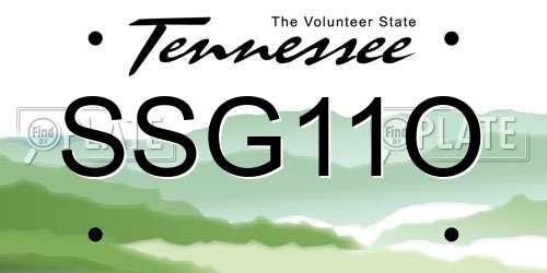 SSG11O Tennessee License Plate