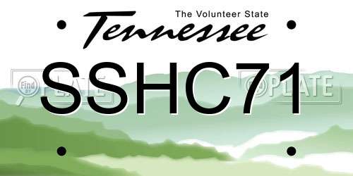 SSHC71 Tennessee License Plate