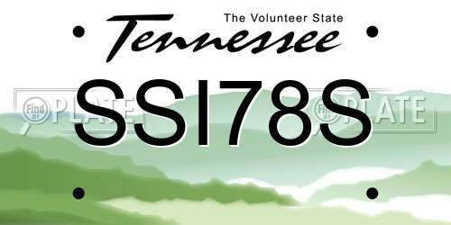 SSI78S Tennessee License Plate