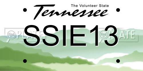 SSIE13 Tennessee License Plate