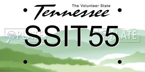SSIT55 Tennessee License Plate