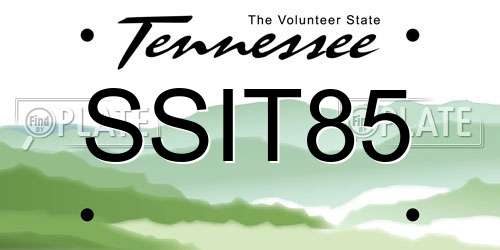 SSIT85 Tennessee License Plate