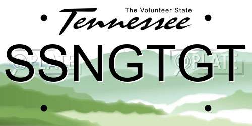 SSNGTGT Tennessee License Plate