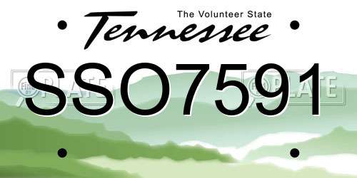 SSO7591 Tennessee License Plate