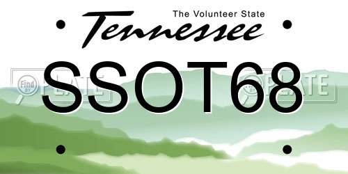 SSOT68 Tennessee License Plate