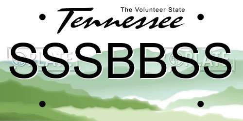 SSSBBSS Tennessee License Plate