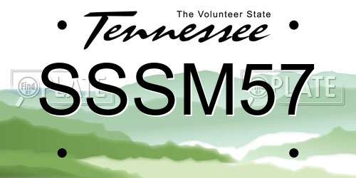 SSSM57 Tennessee License Plate