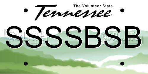 SSSSBSB Tennessee License Plate