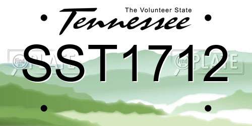 SST1712 Tennessee License Plate