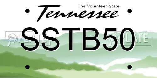 SSTB50 Tennessee License Plate