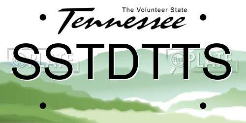 SSTDTTS Tennessee License Plate