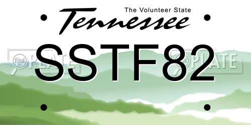 SSTF82 Tennessee License Plate