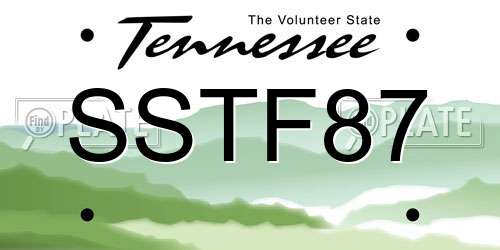 SSTF87 Tennessee License Plate