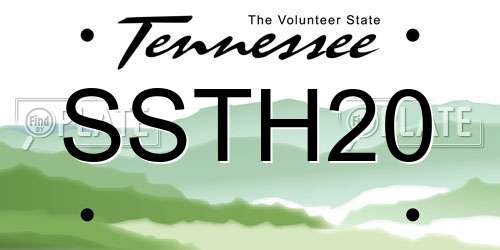 SSTH20 Tennessee License Plate