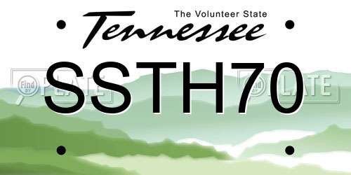 SSTH70 Tennessee License Plate