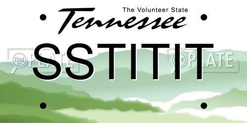 SSTITIT Tennessee License Plate