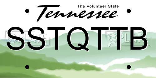 SSTQTTB Tennessee License Plate