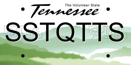 SSTQTTS Tennessee License Plate