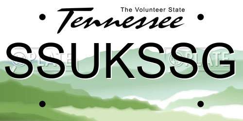 SSUKSSG Tennessee License Plate
