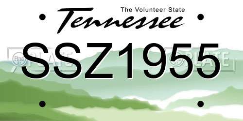 SSZ1955 Tennessee License Plate