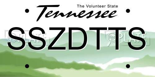 SSZDTTS Tennessee License Plate
