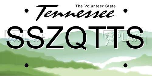 SSZQTTS Tennessee License Plate