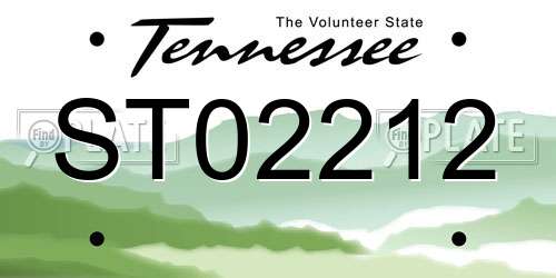 ST02212 Tennessee License Plate