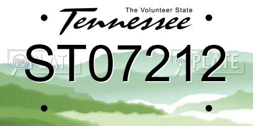 ST07212 Tennessee License Plate