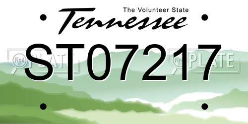 ST07217 Tennessee License Plate