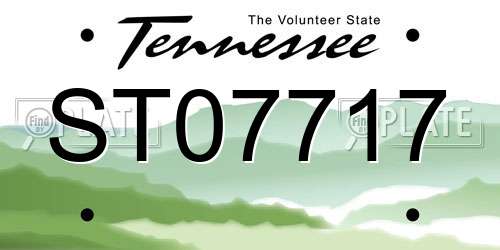 ST07717 Tennessee License Plate