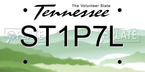 ST1P7L Tennessee License Plate