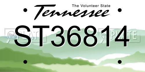 ST36814 Tennessee License Plate