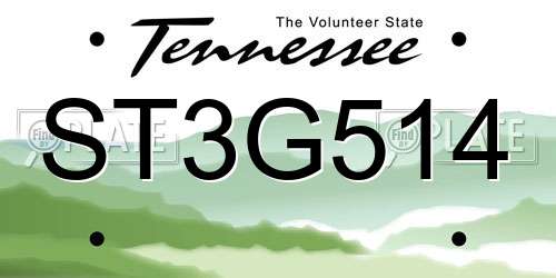 ST3G514 Tennessee License Plate