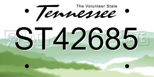 ST42685 Tennessee License Plate